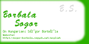 borbala sogor business card